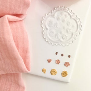 Clay Flower Mold 03, Clay floral mold, Silicone mold, Clay Earring tools, Polymer clay supplies, Polymer clay floral mold