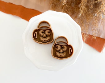 Pumpkin Coffee Mugs Halloween Polymer Clay Cutters Fall Clay Cutters Embossed Trending Polymer Clay Cutters Clay Earring Tools