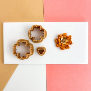 Split Petal Trio Clay Cutter Floral Shape Clay Cutter Polymer Clay Earring Cutters Earring cutters Polymer clay flower earrings florals