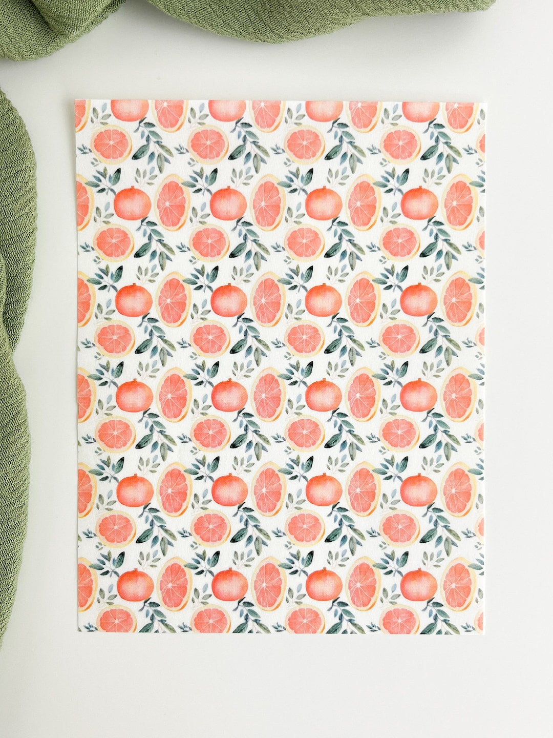 TP062 Grapefruit, Fruit Transfer Paper, Clay Transfer Paper, Floral ...
