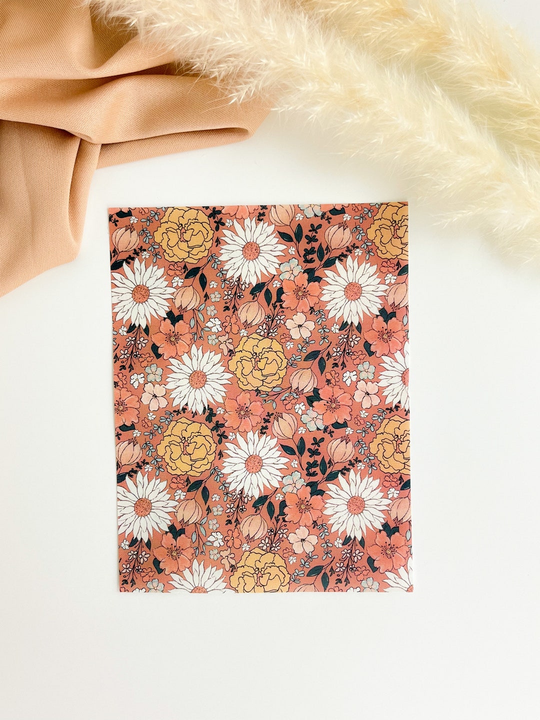 TP038, Floral Transfer Paper, Clay Transfer Paper, Abstract Transfer