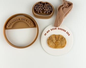 In My Sourdough Era Christmas Ornament Polymer Clay Cutter