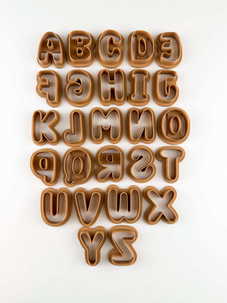 Alphabet Key Chain Bag Tag Letter Cutters Polymer Clay 1.5