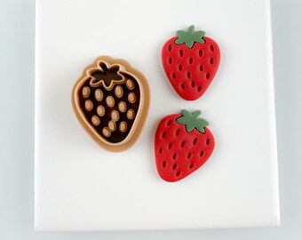 Strawberry Fruit Coastal Summer Beach Trending Polymer Clay Cutters