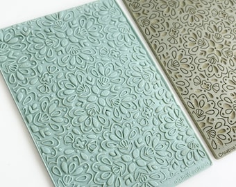 003 CWC TEXTURE MAT, Polymer Clay Texture Mat, Floral Texture Mat, Clay Earring tools, Polymer clay tools