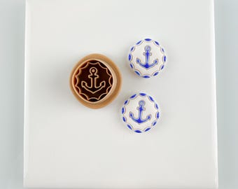 Anchor Charm Polymer Clay Necklace Bracelet Coastal Summer Trending Christian Coffee Themed Cutters