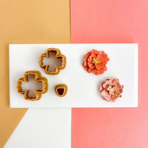 Squiggle Petal Trio Clay Cutter Floral Shape Clay Cutter Polymer Clay Earring Cutters Earring cutters Polymer clay flower earrings florals