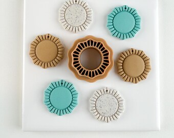 Ridge Boho Polymer Clay Cutter Set: Modern Geometric Spring Summer Tools