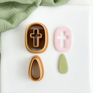 Oval Cross Arch Polymer Clay Cutter Organic Jump Ring Shape Clay Cutter Polymer Clay Christian Cutters Faith Polymer clay supplies