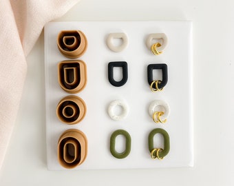 Jump Ring Stud Bundle Clay Cutter Organic Stacker Shape Clay Cutter Polymer Clay Stacker Cutters Polymer clay supplies