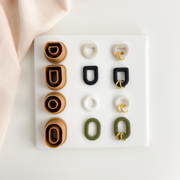 Jump Ring Stud Bundle Clay Cutter Organic Stacker Shape Clay Cutter Polymer Clay Stacker Cutters Polymer clay supplies