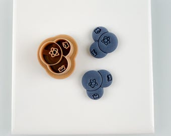 Blueberry Cluster Fruit Coastal Summer Beach Trending Polymer Clay Cutters