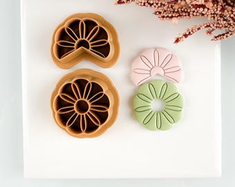 Overlap Flower Boho Embossed Floral 3D Printed Trending Polymer Clay Earring Cutter