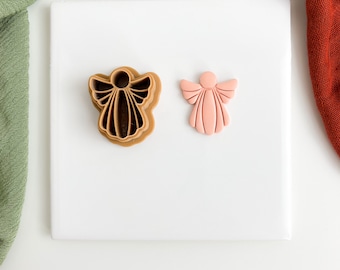 Angel Christmas Polymer Clay Cutters Holiday Christmas Clay Cutters Embossed Trending Polymer Clay Cutters