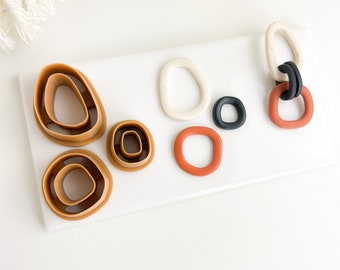 Esme-kleilinkset, springringkleisnijder, kleisnijder met organische vorm, polymeerkleisnijders, oorbellenstekkers, benodigdheden polymeerklei