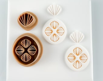 Shelly Duo Coastal Summer Beach Trending Polymer Clay Cutters