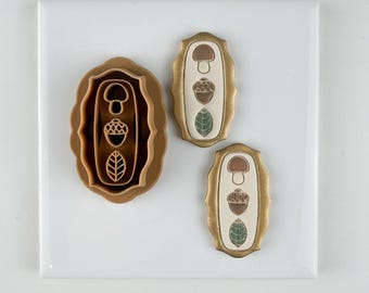 Fall Trio Frame Polymer Clay Fall Autumn Earring Cutter 44 × 26 MM