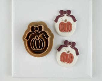 Darling Pumpkin Polymer Clay Fall Autumn Earring Cutter 36 × 30mm