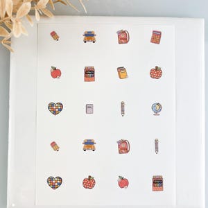 Back to School - 1 - Group 28 Shapes Charm Necklace Polymer Clay Transfer Paper Homestead Critter Coffee Trending