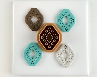 Liana Western Wavy Polymer Clay Cutter Set: Modern Geometric Spring Summer Tools