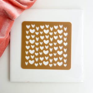 Heart Stencil Valentines Day Cutter Embossed Organic Heart Imprint Shape Clay Cutter Polymer Clay Cutters Polymer clay supplies