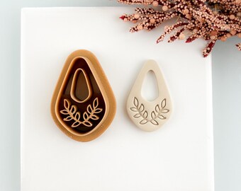 Foliage Teardrop Spring Easter Trending Polymer Clay Cutter