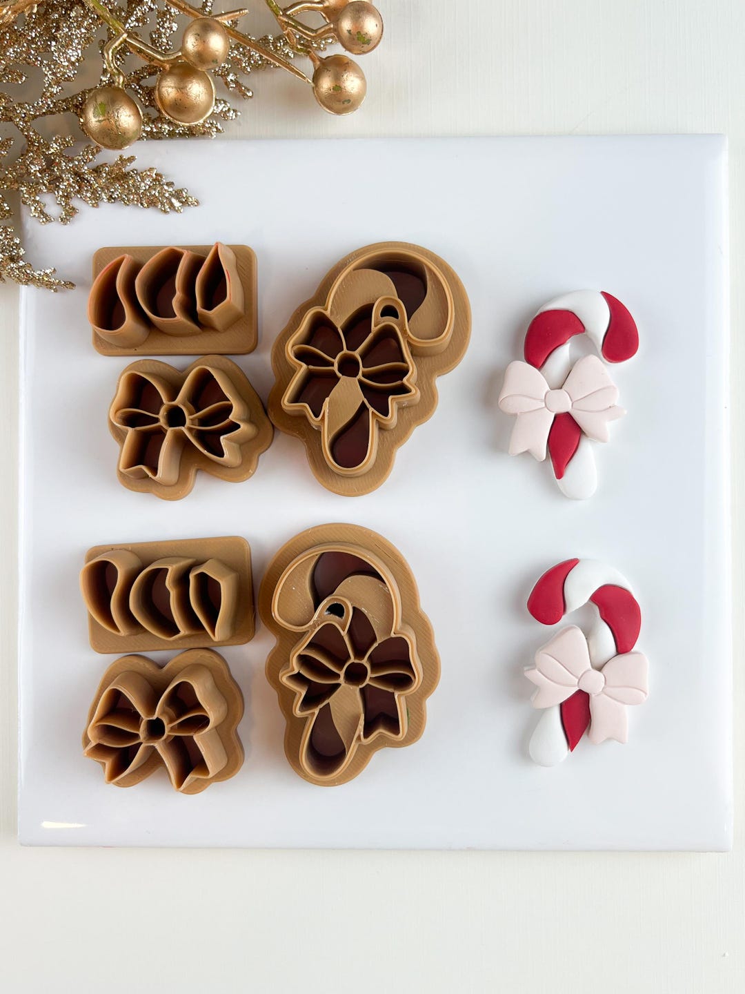 Candy Cane Polymer Clay Cutters: Christmas Holiday Earring Making - Etsy