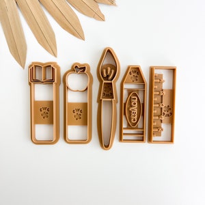 Back to School Bookmark Bundle Polymer Clay Bookmark Cutter Back to School Clay Bookmark Cutter Polymer Clay Tools Trending Clay Tools