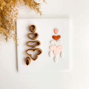 Mallory, Organische Form Ausstechform, Polymer Clay Cutters, Ohrring Ausstecher, Polymer Clay Zubehör