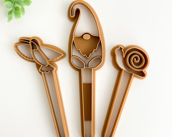 Garden Houseplant Stake Bundle Polymer Clay Cutter Insect Houseplant Clay Home Decor Cutter Polymer Clay Tools Trending Clay Tools