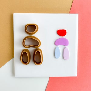 Phoebe Abstract Clay Cutter Organic Shape Clay Cutter Polymer Clay Earring Cutters Earring cutters Polymer clay earring supplies