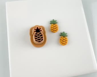Pineapple Stud Fruit Coastal Summer Beach Trending Polymer Clay Cutters