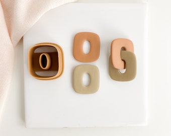 Square Link Clay Cutter Organische Stacker Shape Clay Cutter Polymeer Clay Stacker Cutters Polymeerkleibenodigdheden