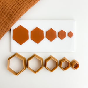 Fancy Hexagon Basic Polymer Clay Shapes Set Elegant Organic Clay Cutter Trendy Clay Cutter Shapes Polymer Clay Dangle Cutters Polymer clay