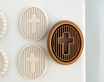 Striped Cross Easter Trending Polymer Clay Earring Cutter