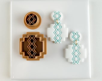 Lark Western Wavy Polymer Clay Cutter Set: Modern Geometric Spring Summer Tools