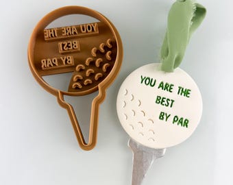 Best By Par Christmas Ornament Polymer Clay Cutter