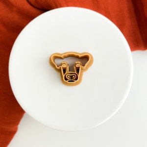 Cow clay cutter, Embossed Clay Cutter, Clay Earring tools, Polymer clay supplies, Spring cutters, animal clay cutter, farm clay cutter