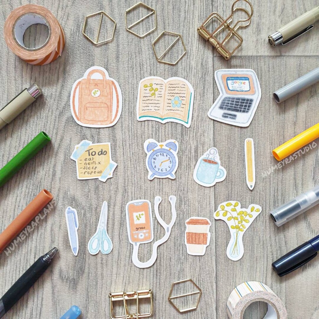 Study Pressure Sticker Study and Motivation Sticker Set