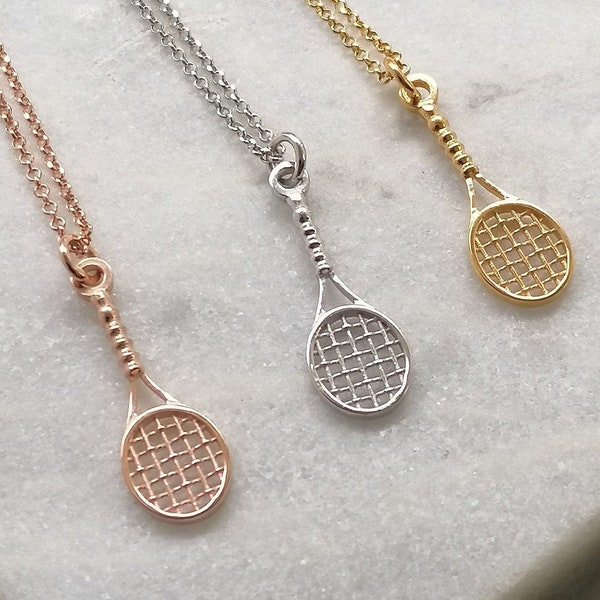 Tennis Racket Necklaces Etsy