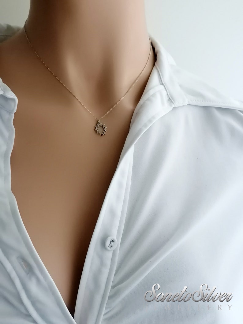 Olive Branch Necklace Greek Gold Leaf Olive Branch Charm Etsy