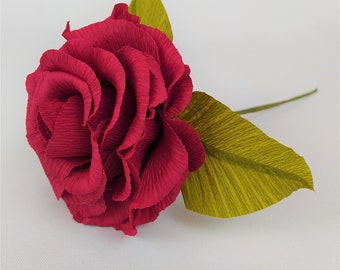 Handmade Paper Flowers | Paper Roses | 1st Anniversary Wedding Gift | Realistic Paper Flowers | Wedding Cake Flowers | Red Roses |Zero Waste