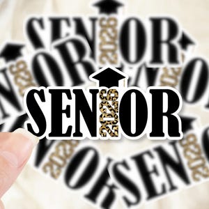 Senior 2026 Sticker, Class of 2026 sticker, Leopard senior sticker, senior year, Die cut tumbler water bottle sticker, Back to school