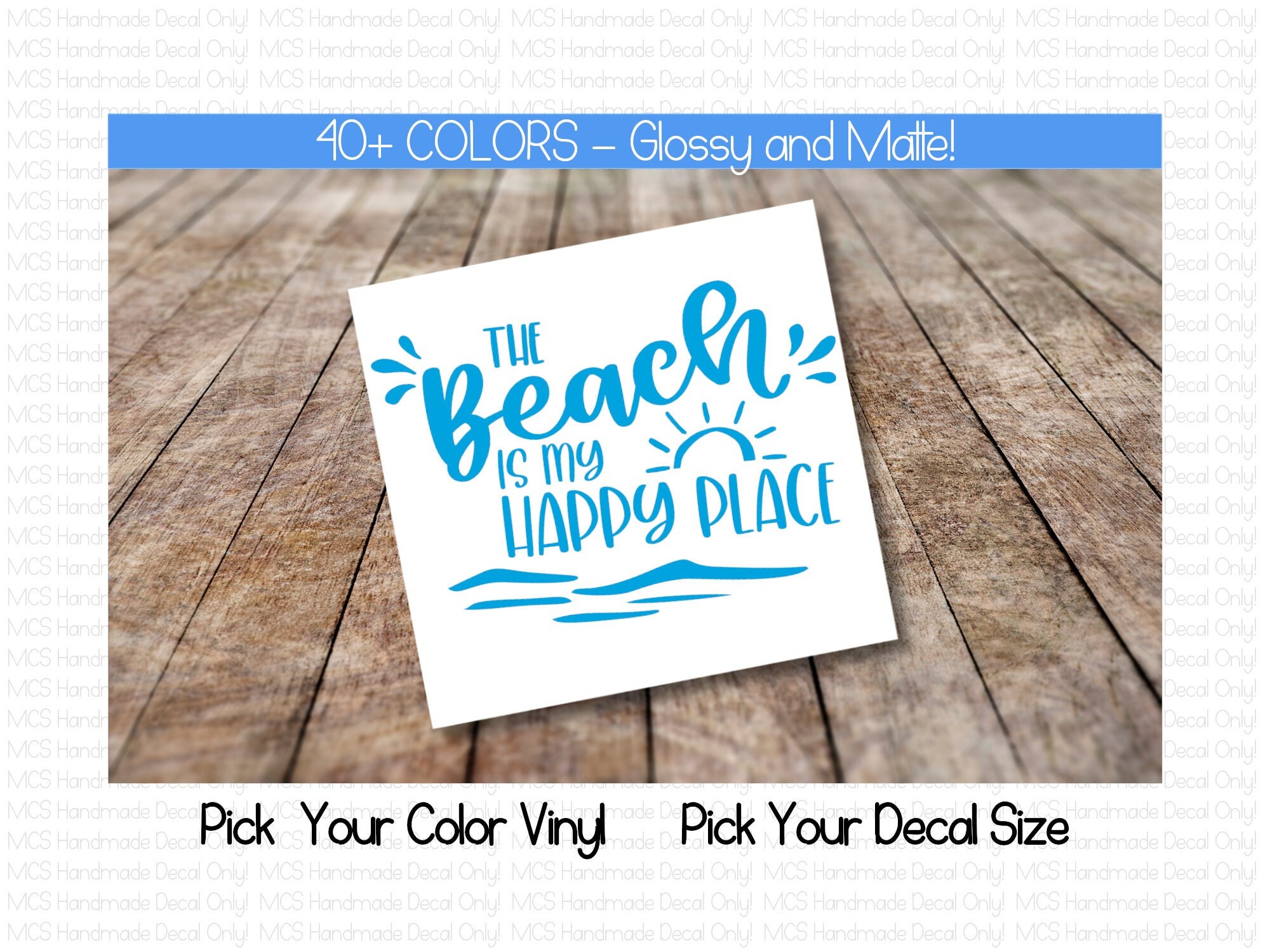 The Beach is My Happy Place Decal the Beach is My Happy Place Etsy