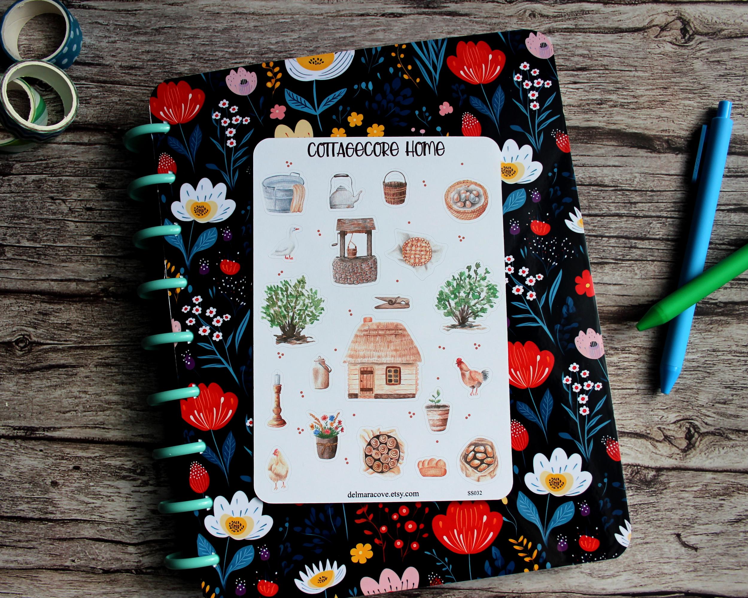 Cottagecore Home Sticker Sheet, Home Stickers, Planner Stickers ...