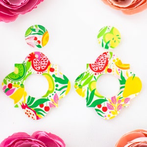 Fruit Geometric Acrylic Earrings Blanks, Earring Supplies, Acrylic DIY Handmade Jewelry Supplies