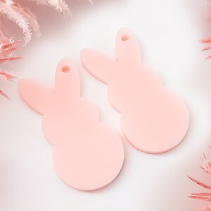 Pastel Pink Easter Bunny Earring Blanks, DIY Earring Blanks, Easter Earring Supplies, Jewelry Findings, Jewelry Making Supplies