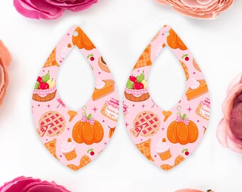 Thanksgiving Pumpkins Diamond Teardrop Acrylic Earrings Blanks, Fall Earring Supplies, Acrylic DIY Handmade Jewelry Supplies