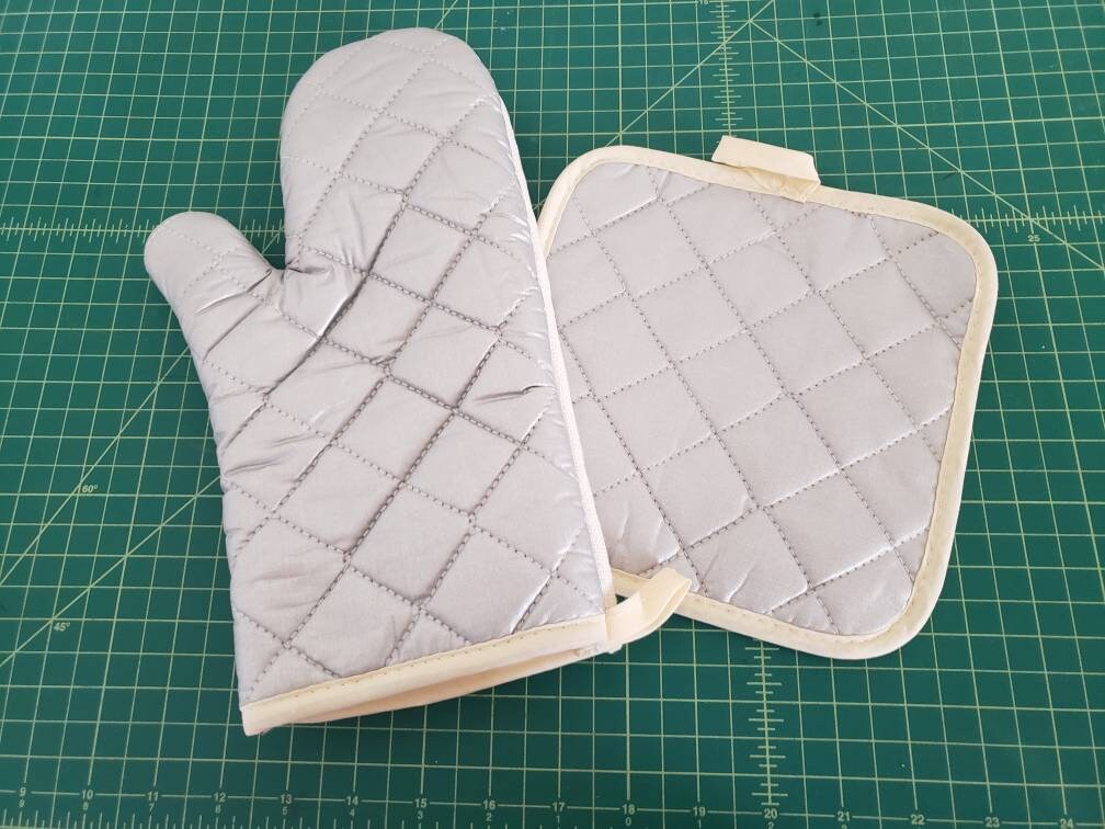 Sublimation Blank Pot Holder Set Blank Kitchen Oven Mitt Set Christmas Cookie Baking