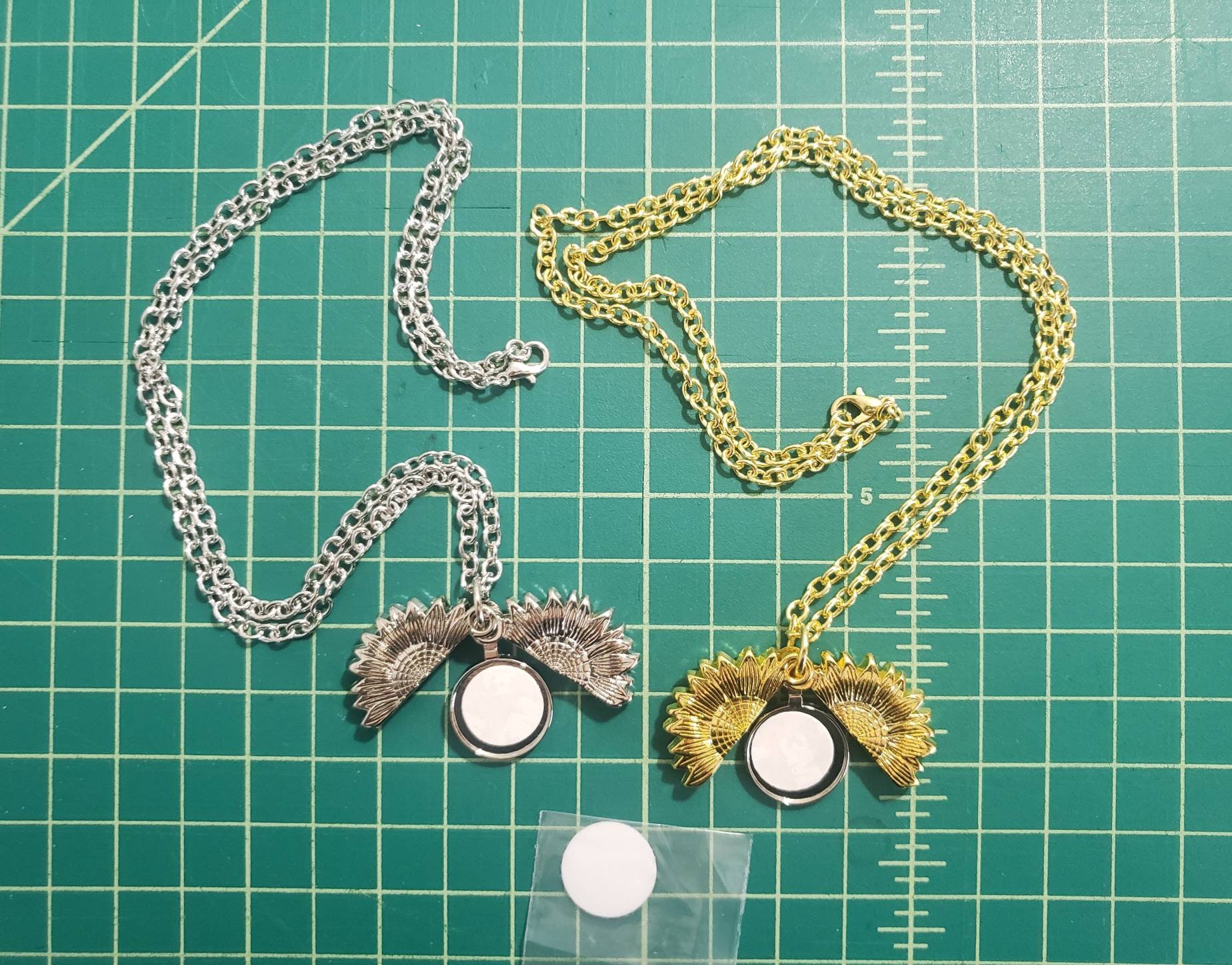 Sublimation Blank Necklace Gold or Silver Sunflower Blank